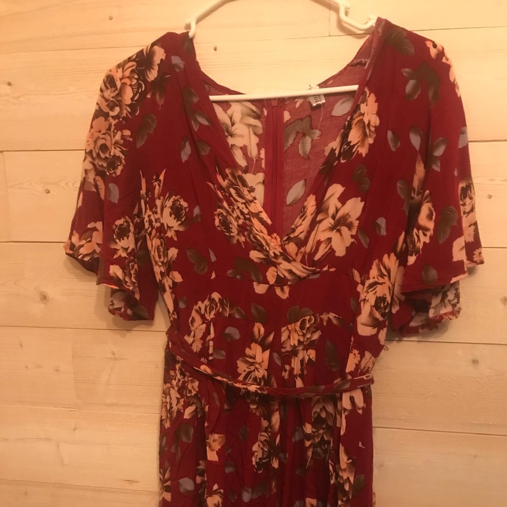Red and pink romper